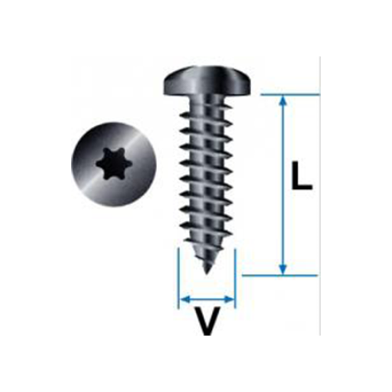 Λάμα/βίδα μαύρη TORX 4,2x19mm (50τεμ.)