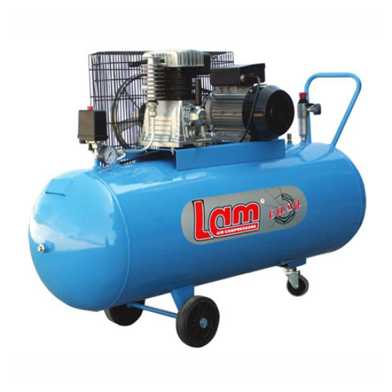 Αεροσυμπιεστής τροχήλατος με ιμάντα δικύλινδρος 200Lt 3hp LAM