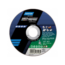 Δίσκος κοπής πολλών υλικών NORTON 125X1.6