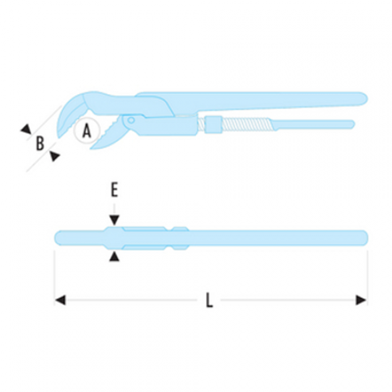 Τσιμπίδες υδραυλικού "σουηδικού τύπου" - 45°