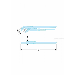 Τσιμπίδες υδραυλικού "σουηδικού τύπου" -  Οδόντωση σε "S" 45° Τσιμπίδες υδραυλικού "σουηδικού τύπου" -  Οδόντωση σε "S" 45°