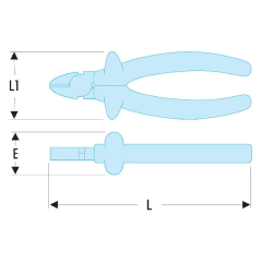 Πλαγιοκόφτης ατσαλοσύρματος 1000 V μονωμένος