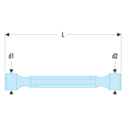Διπλό σφυρήλατο σωληνωτό μετρικό κλειδί 