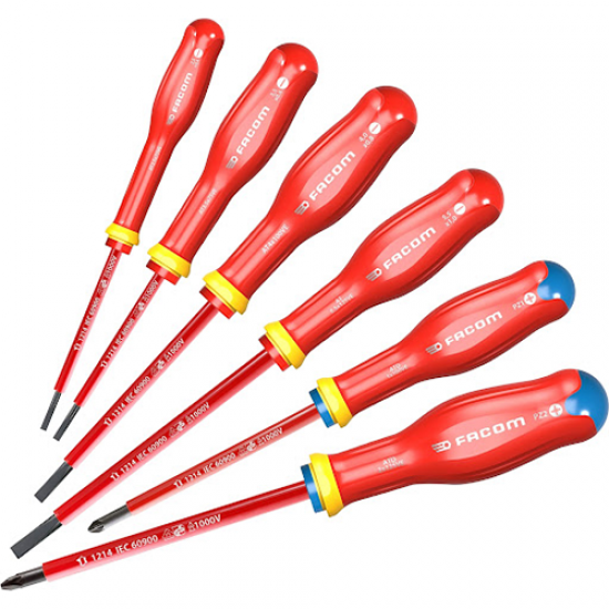 Κατσαβίδια μονωμένα FACOM σετ 6τεμ. Κατσαβίδια μονωμένα FACOM σετ 6τεμ.