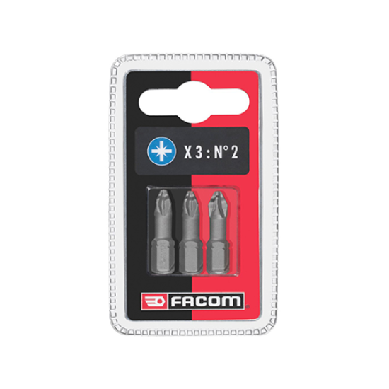 Σετ μύτες Pozidriv® 1/4" 25mm PZ2 FACOM Σετ μύτες Pozidriv® 1/4" 25mm PZ2 FACOM