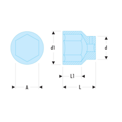 Καρυδάκια 1" 6γωνα OGV® μετρικά FACOM