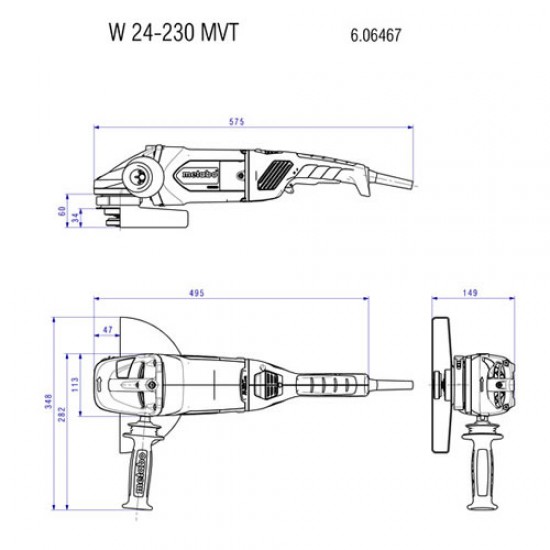 Γωνιακός Τροχός W 24-230 MVT 2400 Watt Γωνιακός Τροχός W 24-230 MVT 2400 Watt