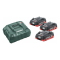 Σετ 3 Μπαταρίες Λιθίου 18V 4Ah με Φορτιστή 12-36V METABO
