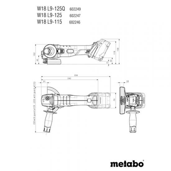 Combo Set Μπαταρίας 18 Volt 2.4.2 SB 18 L + W 18 L 9 + 125 Quick Combo Set Μπαταρίας 18 Volt 2.4.2 SB 18 L + W 18 L 9 + 125 Quick